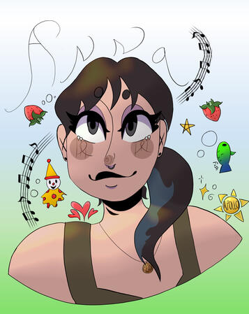 Bust + Background